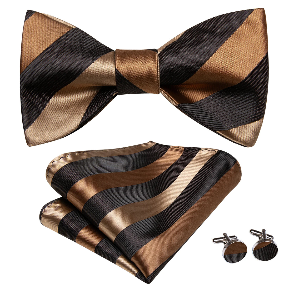 Dropshipping Jacquard Silk Mens Self Bow Tie Hanky Cufflinks Set Male Butterfly Knot Bowtie Wholesale for Male Wedding Business