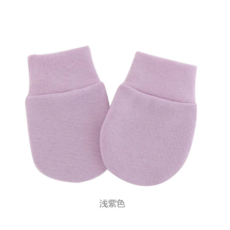 Newborn Baby Hat with Gloves Autumn Winter Warm Cotton Kids Beanies Stuff Children Accessories Infant Nightcap 0-6 Months Babies