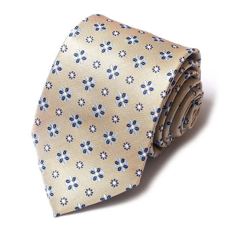 Cravates de mariage de haute qualité pour hommes, style tendance, imprimé à rayures bleues, accessoires de vêtements de bureau quotidiens, cadeau pour homme