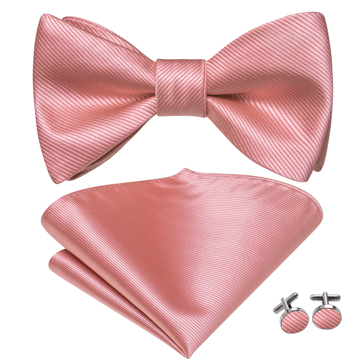 Dropshipping Jacquard Silk Mens Self Bow Tie Hanky Cufflinks Set Male Butterfly Knot Bowtie Wholesale for Male Wedding Business
