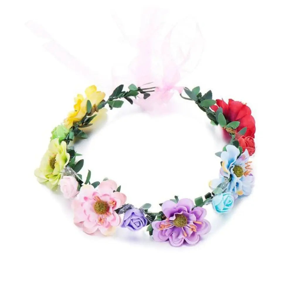 Headband Fashion Headdress New Hair Hoop Bride Wedding Floral Tiara Headband Women Headwear Flower Crowns Headband Rose Flower