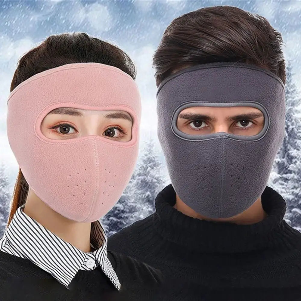 Women Men Winter Warm Cycling Windproof Cold-proof Mouth Cover Face Shield for Outdoor Camping Ski Earmuffs Fleece Warm Mask