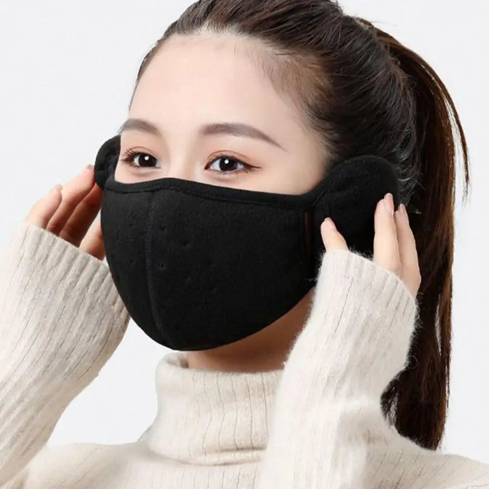Winter Warm Face Mask with Earmuffs Motorcycle Cycling Ski Mask Women Men Hiking Riding Masks Sports Thermal Headwear Windproof