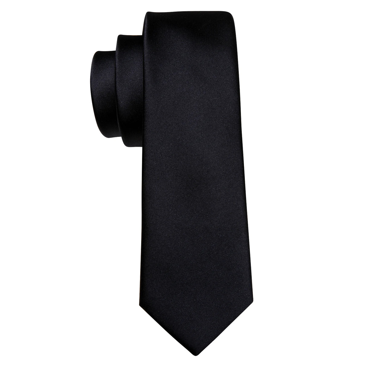Corbatas de seda negras para hombre, clásicas, lisas, de alta calidad, tejidas, de bolsillo, con gemelos, para fiestas, formales, de diseño Barry.Wang