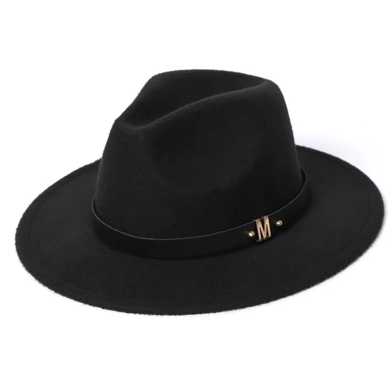 New Fashion Men Fedora Hat Women Jazz Hat Elegant Autumn Winter Imitation Wool British Top Hat Outdoor Casual Felt Hat