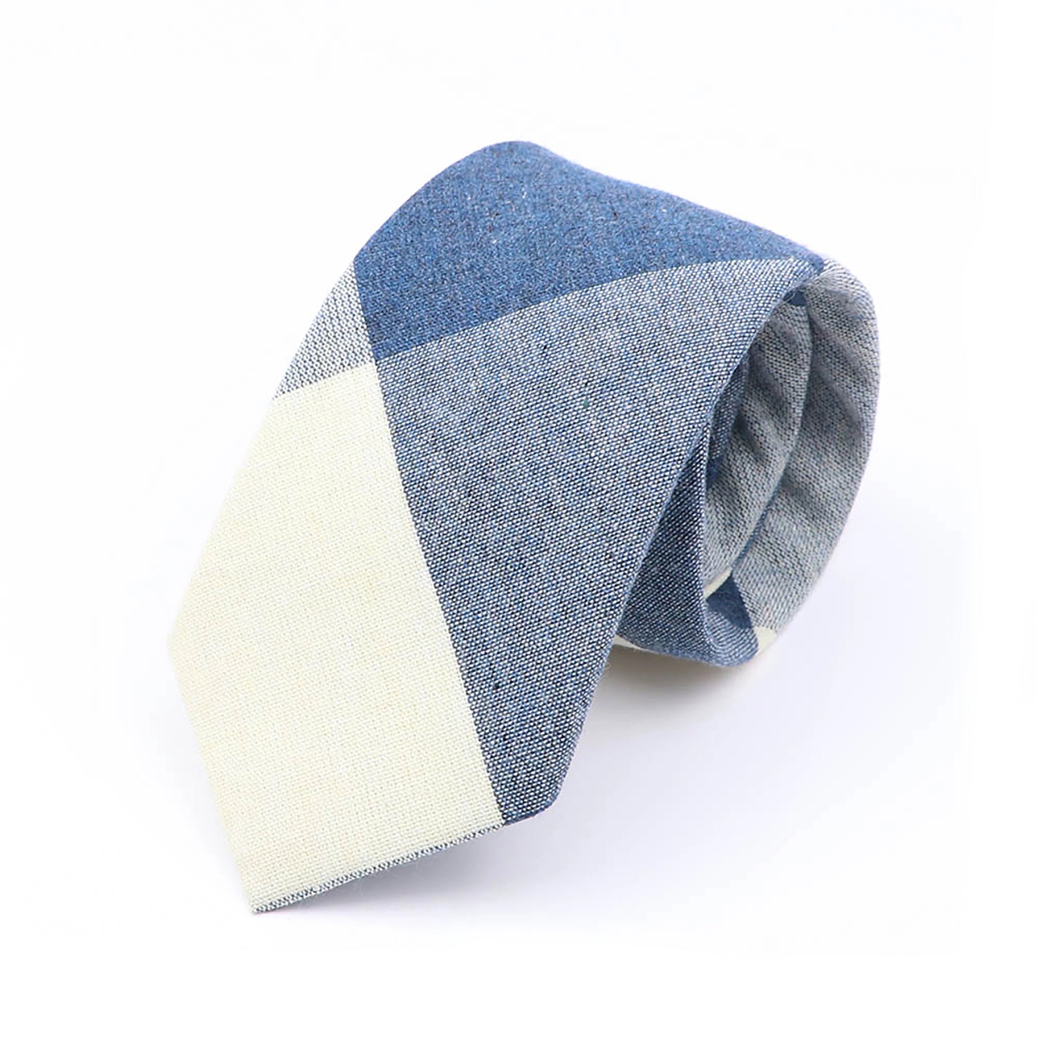 High Quality Mens 7cm Ties Classic Brown Red Striped Plaid Cotton Handmade Necktie Narrow Skinny Cravat Casual Tie Accessories