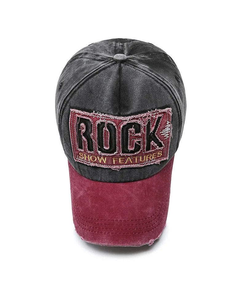 Gorra de béisbol vaquera desgastada con letras lavadas para primavera y otoño, versión coreana, para hombre y mujer, sitio web oficial.