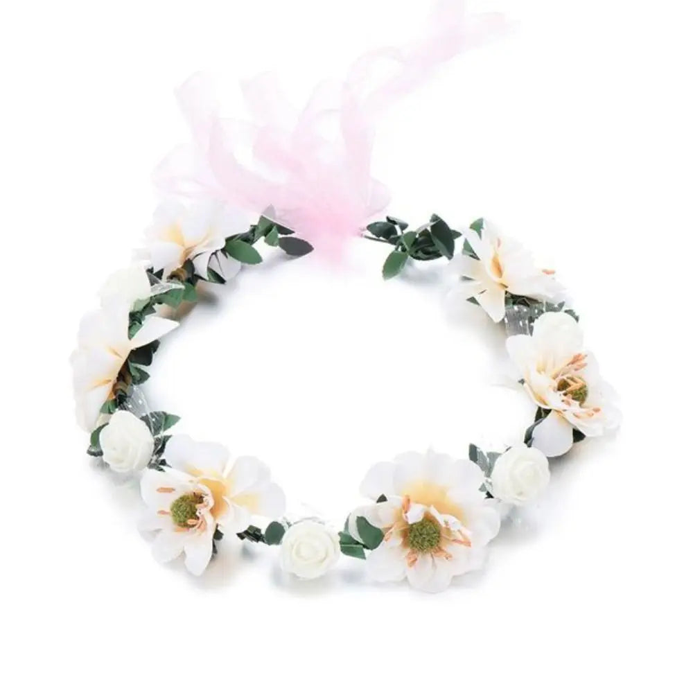 Headband Fashion Headdress New Hair Hoop Bride Wedding Floral Tiara Headband Women Headwear Flower Crowns Headband Rose Flower