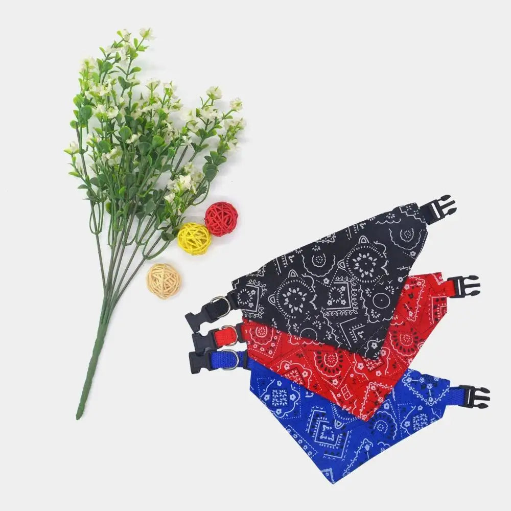 Bandanas pour chien, grande écharpe pour animal de compagnie, en coton à carreaux, lavable, nœuds papillon, collier, écharpe pour chien et chat, grands accessoires pour chien, foulard