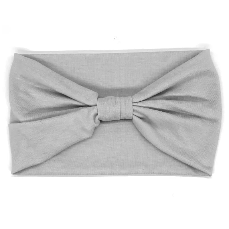 Headwrap Solid Color Knot Wide Headbands for Women Soft Cotton Sports Elastic Hair Bands Accessories Yoga Bandana Bandage