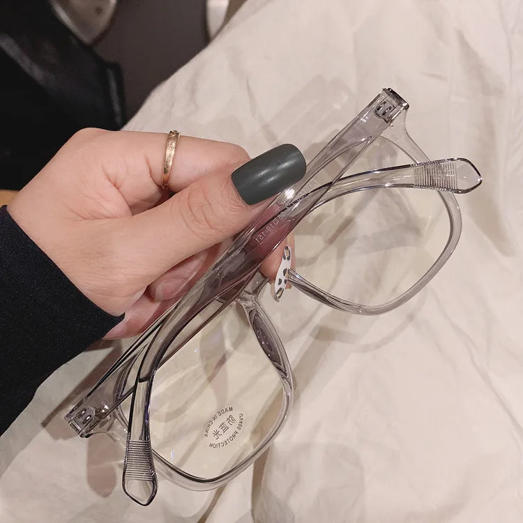 New Clear Lens Near Sight Myopia Glasses Large Sqaure Minus Diopter Eyewear Fashion Ultralight Trendy Eyeglasses for Men Women