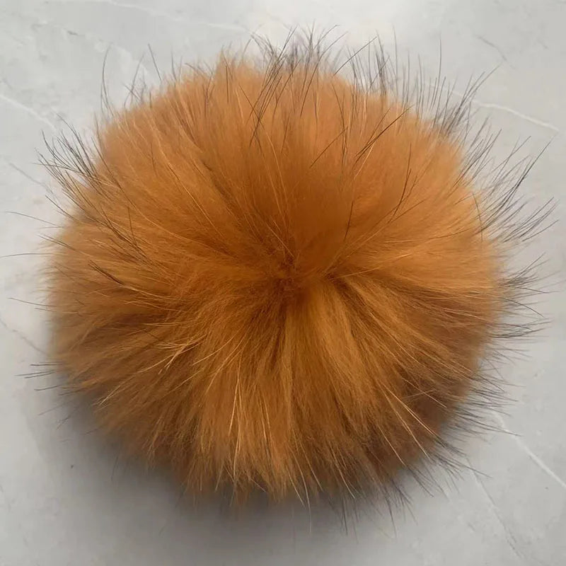 Big Size 15cm DIY Real Fox Fur Pompoms Raccoon Fur Pom Poms Balls Natural Fur Pompon For Hats Bags Shoes Scarves Accessories