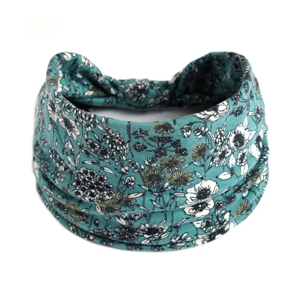 Fashion Boho Ethnic Style Headbands Vintage Knot Elastic Turban Headwrap For Women Girls Hair Band Soft Bandana Hair Accessories