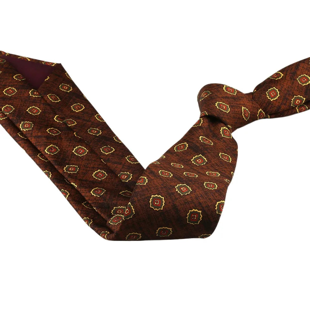 Corbata de estilo coreano de 8 cm para hombre, estilo retro, para negocios, universidad, con estampado floral de seda sintética para novio.