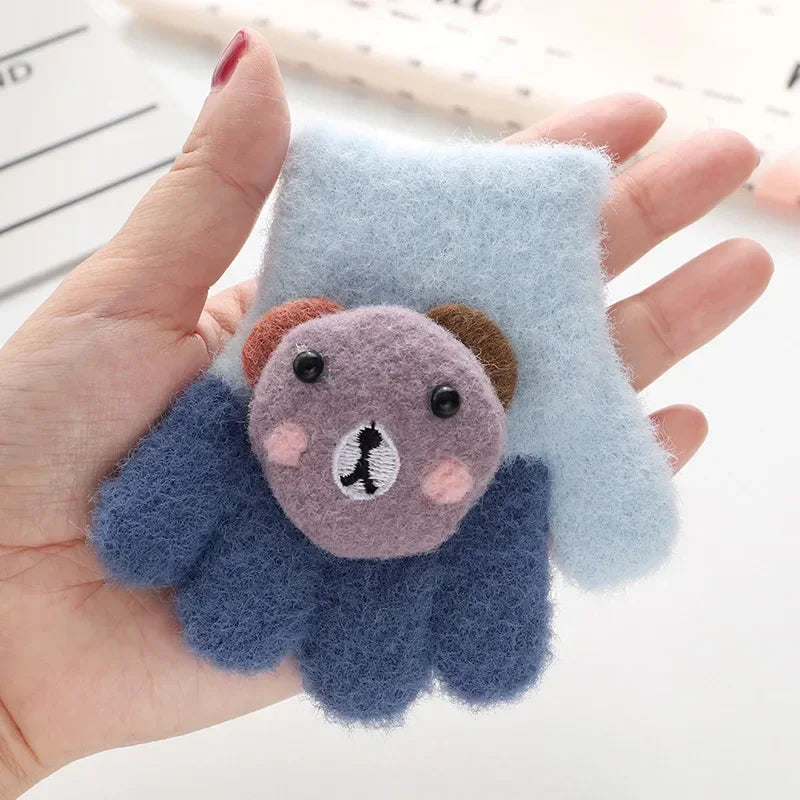 Gants tricotés chauds pour enfants de 0 à 2 ans, nouvelle collection hiver pour garçons et filles