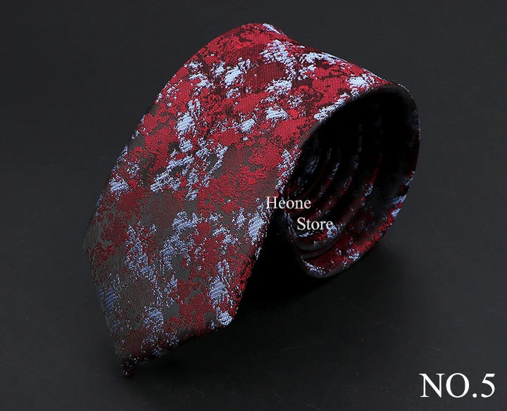 26 Styles Men's Jacquard Novelty Ties Skinny Floral Paisley Striped  Necktie Business Narrow Suit Shirt Daily Wear Accessories