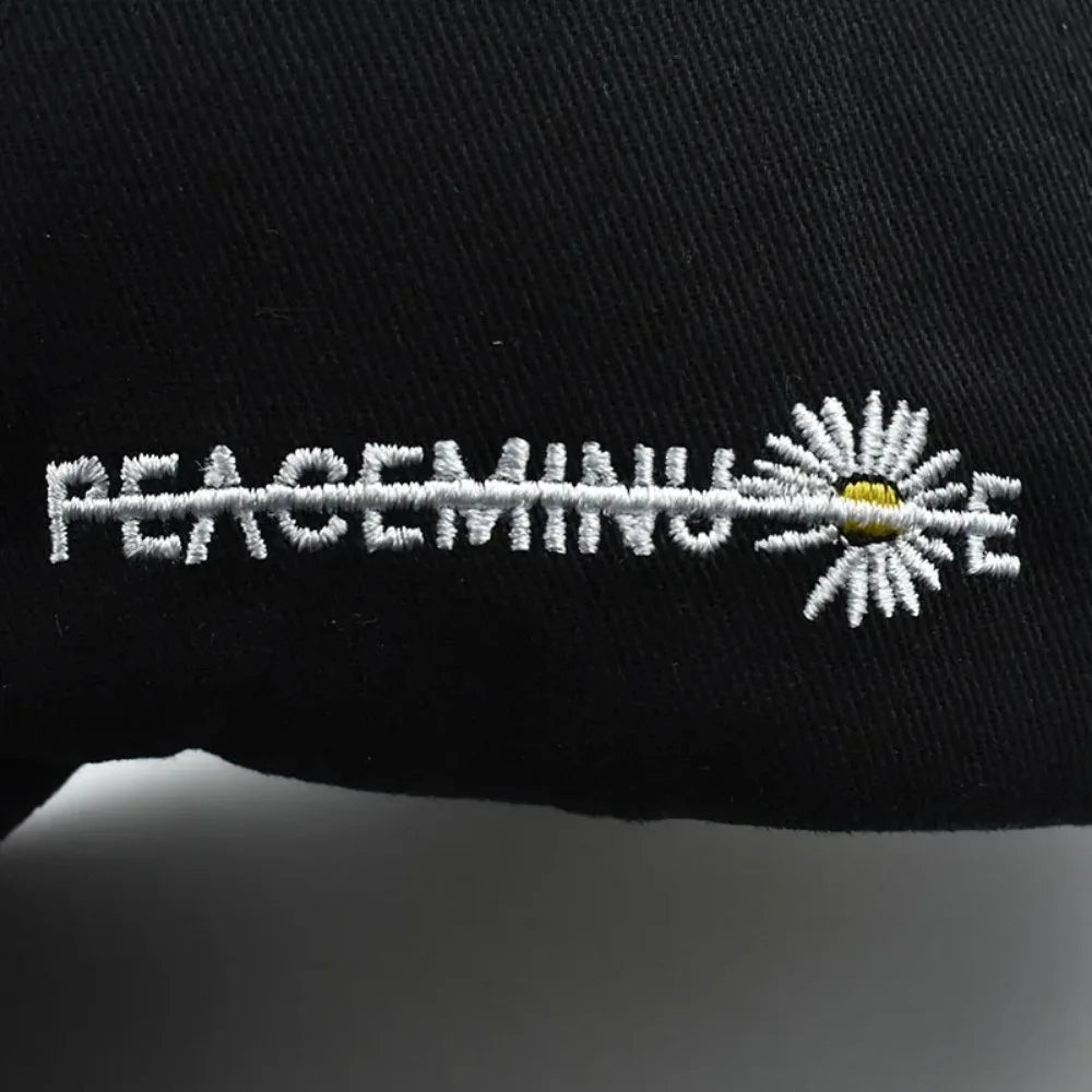 Casquette de baseball pour homme et femme, chapeau brodé avec petites marguerites, en coton, souple, décontractée, pour l'extérieur, protection solaire, brodée