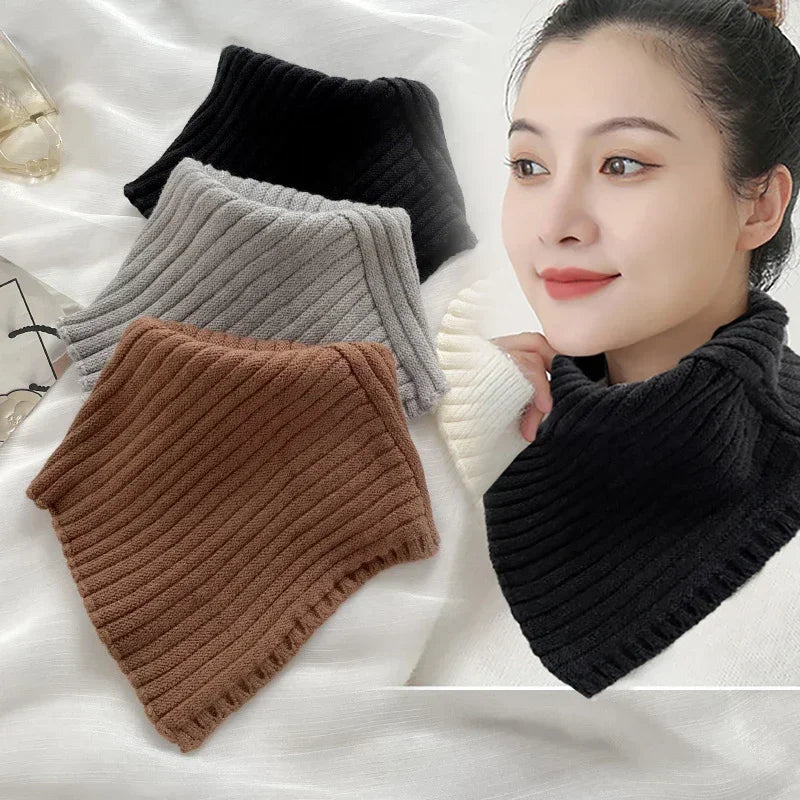 New Fashion Autumn Winter Knitted Fake Collar Scarf Women Warm Turtleneck Neck Warmer Detachable Winter Warm Windproof Scarf