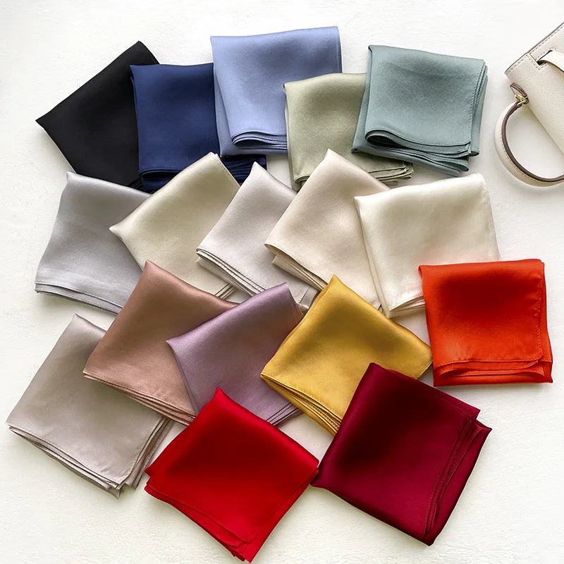 Mode 100% Echt Seide Schal Frauen Tücher Wraps für Damen Halstuch Foulard Schals Pashmina Weibliche Schal Hijab Bandana 2023