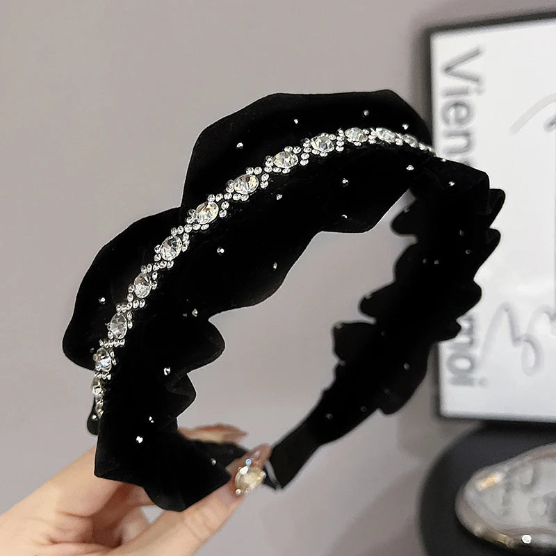Korean Hairbands for Women Hair Accessories French Elegant Pleated Bowknot Headband Women Girls 2025 Fashion Designer Hair Bands