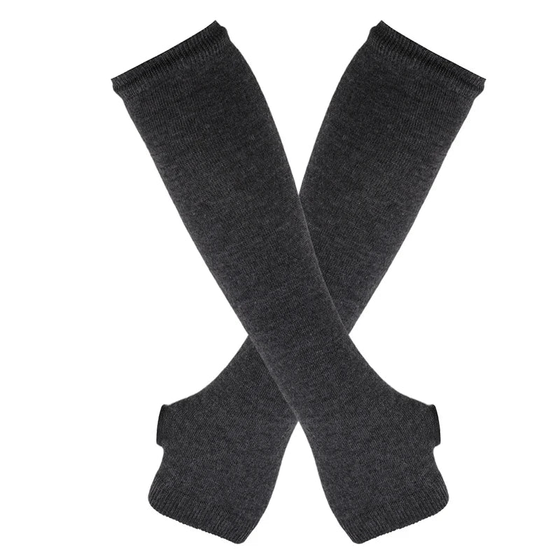 Nuevo guante largo con funda para brazo, clásico, rosa, negro y blanco, a rayas, sin dedos, con coderas, calentador de muñeca de punto