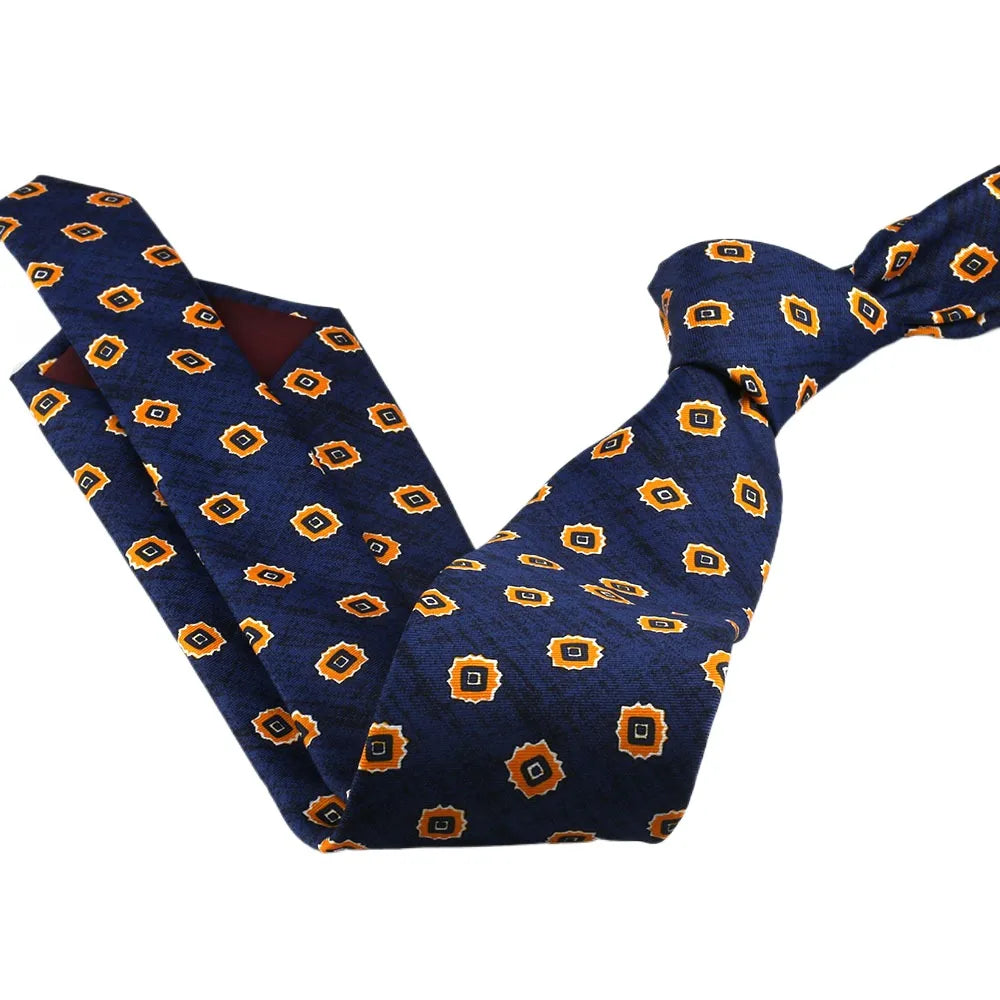 Corbata de estilo coreano de 8 cm para hombre, estilo retro, para negocios, universidad, con estampado floral de seda sintética para novio.