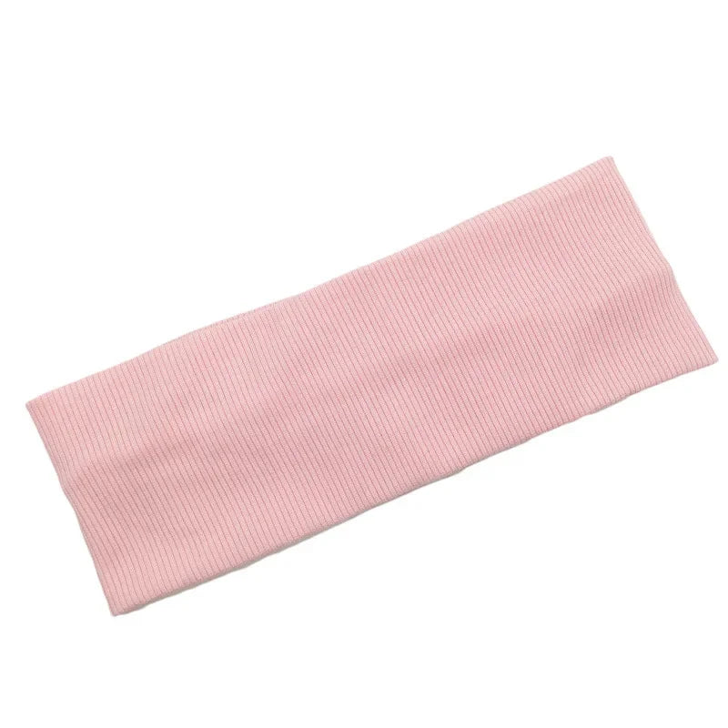 New Solid Knitted Headband for Women Girls Autumn Winter Sport Yoga Sweat Uptake Headwear Elastic Hairbands Hair Accessories