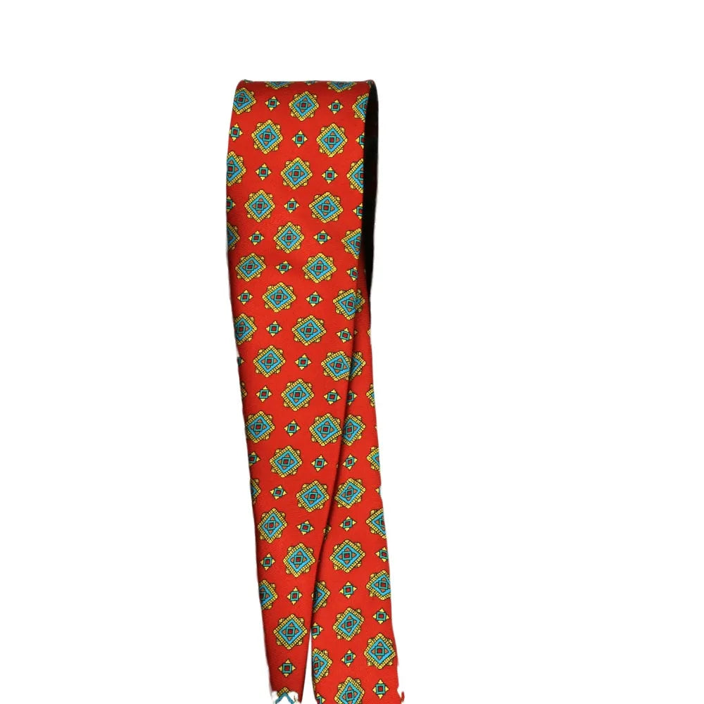 Corbata de estilo coreano de 8 cm para hombre, estilo retro, para negocios, universidad, con estampado floral de seda sintética para novio.