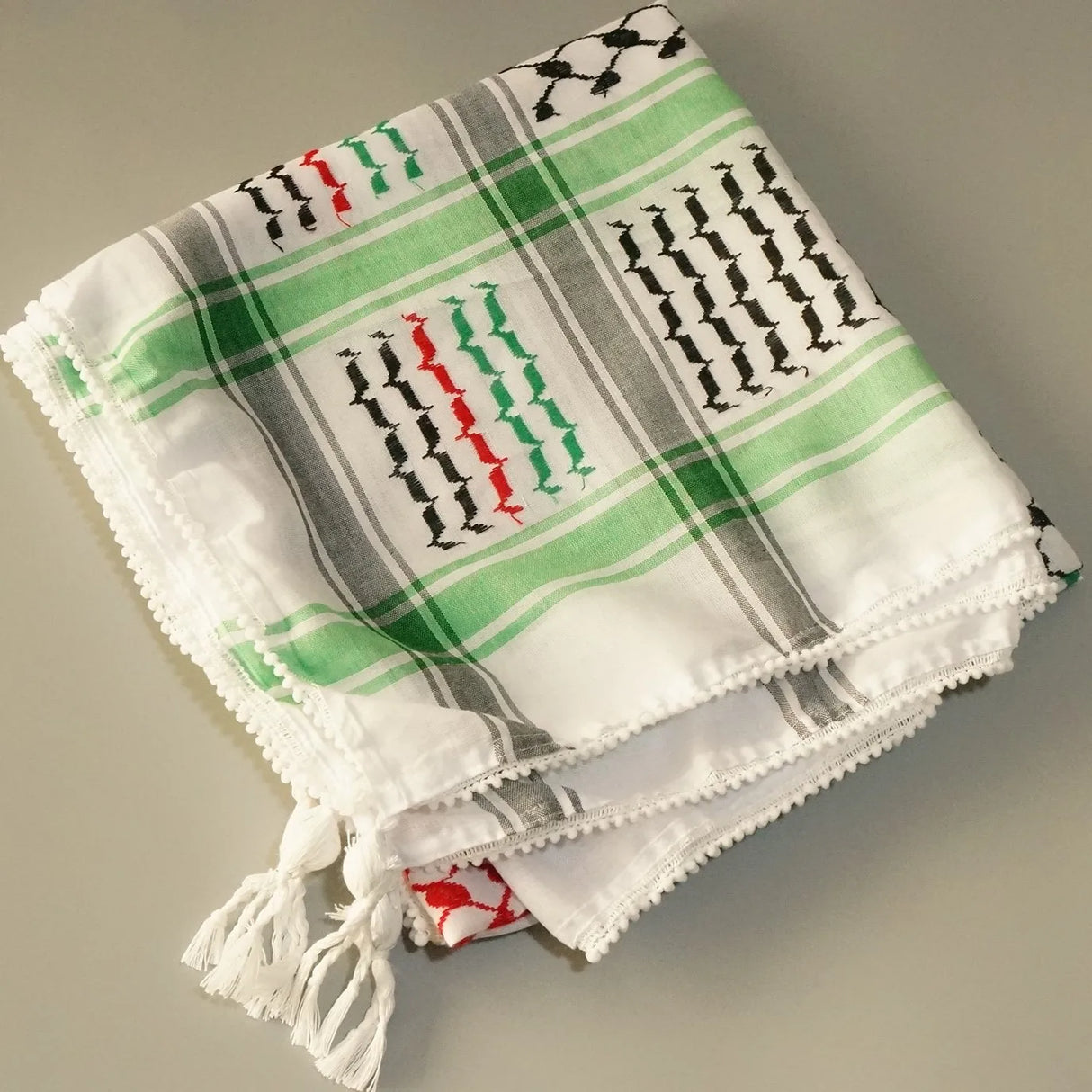 Islamischer Printschal Unisex Leichtes Plaid Herren Damen Quaste Arabische Wüste Shemagh KeffIyeh Schal Schal Hijab Wrap Pashmina Sjaal