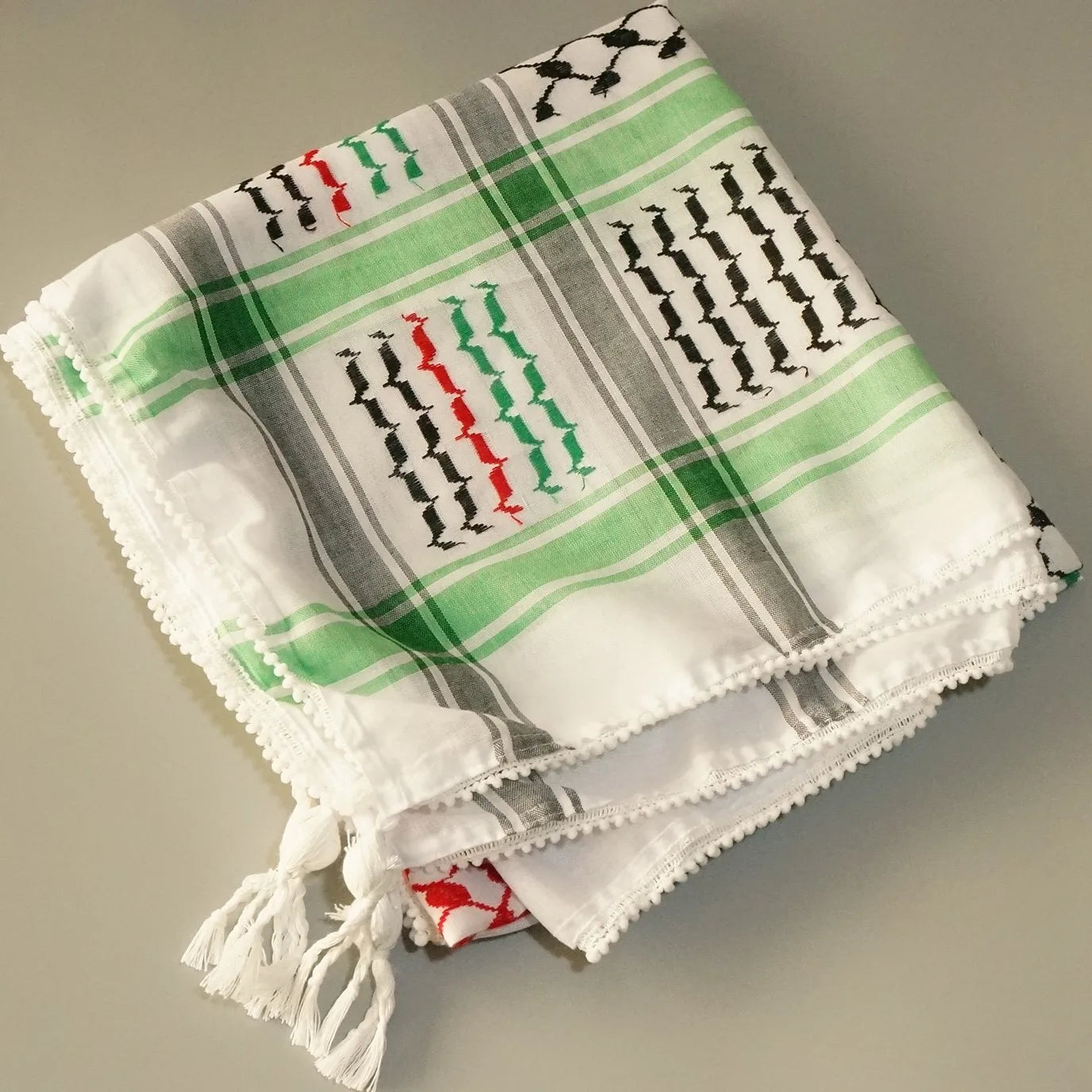 Islamischer Printschal Unisex Leichtes Plaid Herren Damen Quaste Arabische Wüste Shemagh KeffIyeh Schal Schal Hijab Wrap Pashmina Sjaal