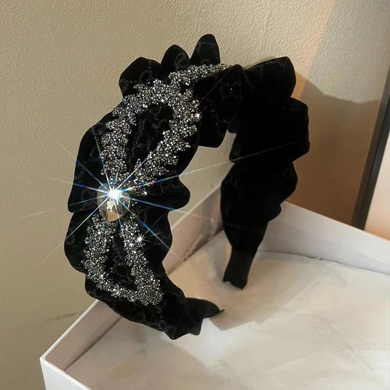 Korean Hairbands for Women Hair Accessories French Elegant Pleated Bowknot Headband Women Girls 2025 Fashion Designer Hair Bands