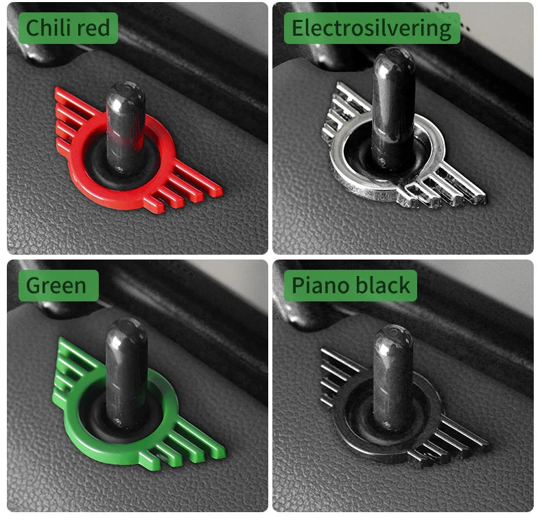 For Mini Cooper S JCW F54 F55 F56 F60 R55 R56 R60 Countryman Metal Car Door Lock Pin Wing Emblem Badge Decal