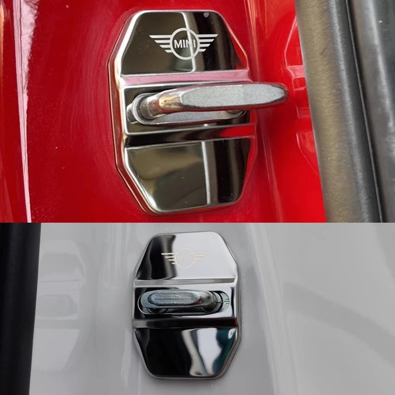 For MINI ONE Cooper S JCW F54 F55 F56 F57 F60 R60 R61 Car Door Lock Cover Protective Decoration Sticker Modification Accessories