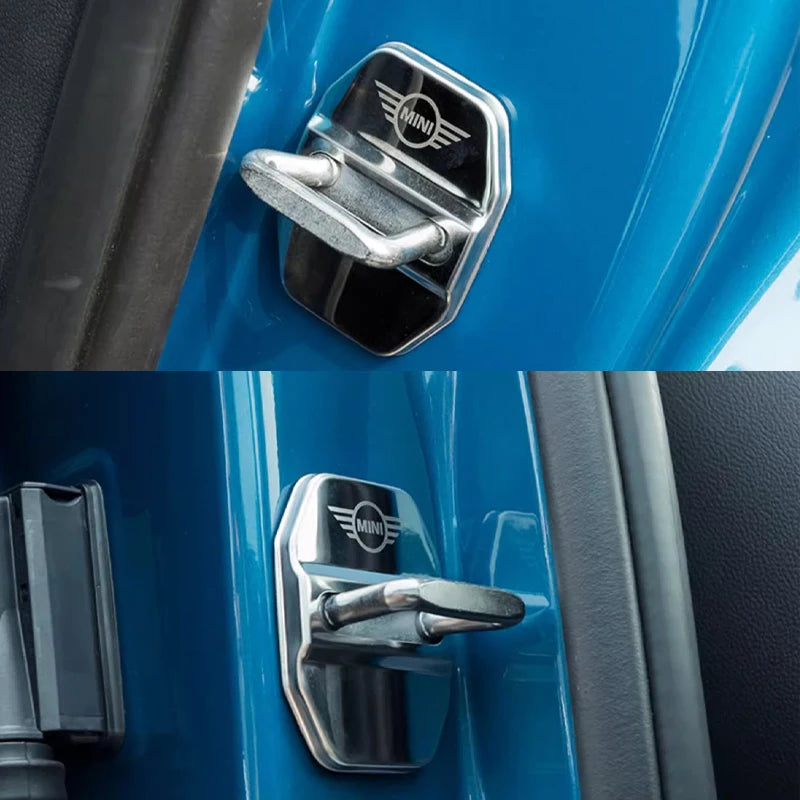For MINI ONE Cooper S JCW F54 F55 F56 F57 F60 R60 R61 Car Door Lock Cover Protective Decoration Sticker Modification Accessories