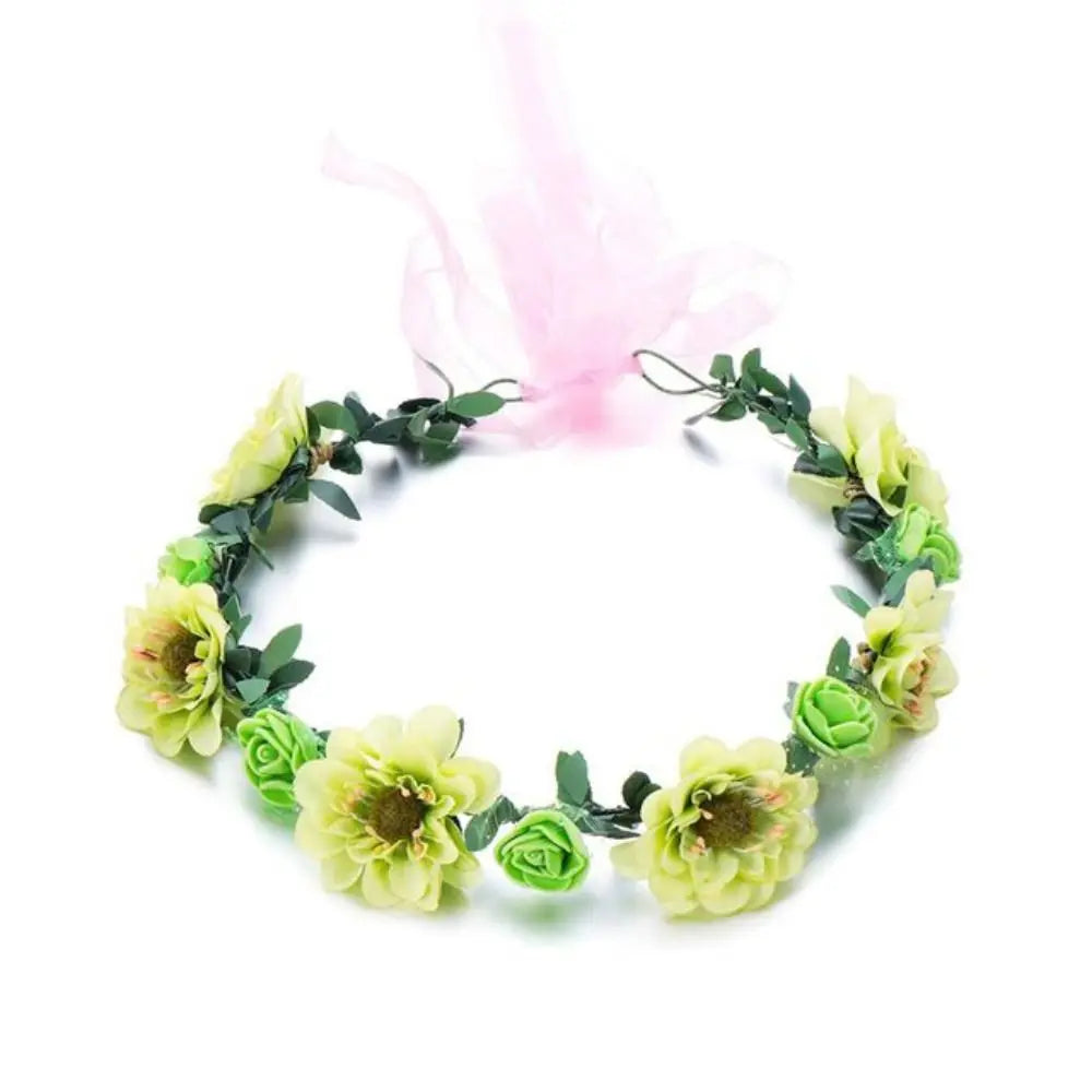 Headband Fashion Headdress New Hair Hoop Bride Wedding Floral Tiara Headband Women Headwear Flower Crowns Headband Rose Flower