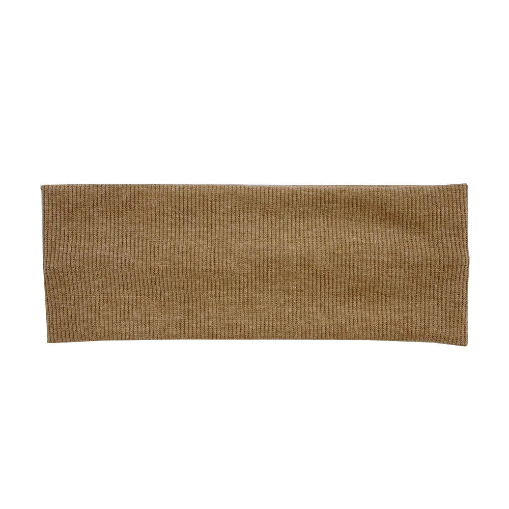 New Solid Knitted Headband for Women Girls Autumn Winter Sport Yoga Sweat Uptake Headwear Elastic Hairbands Hair Accessories