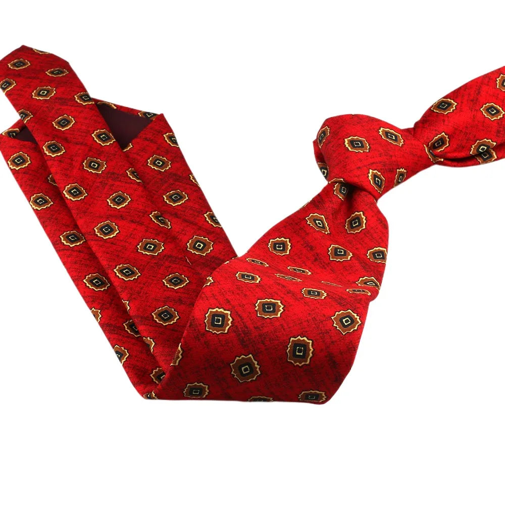 Corbata de estilo coreano de 8 cm para hombre, estilo retro, para negocios, universidad, con estampado floral de seda sintética para novio.