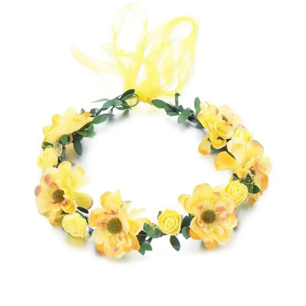 Headband Fashion Headdress New Hair Hoop Bride Wedding Floral Tiara Headband Women Headwear Flower Crowns Headband Rose Flower