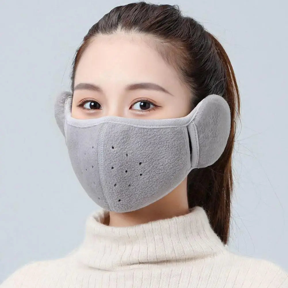 Winter Warm Face Mask with Earmuffs Motorcycle Cycling Ski Mask Women Men Hiking Riding Masks Sports Thermal Headwear Windproof