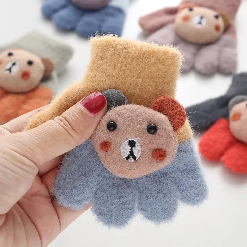 Gants tricotés chauds pour enfants de 0 à 2 ans, nouvelle collection hiver pour garçons et filles