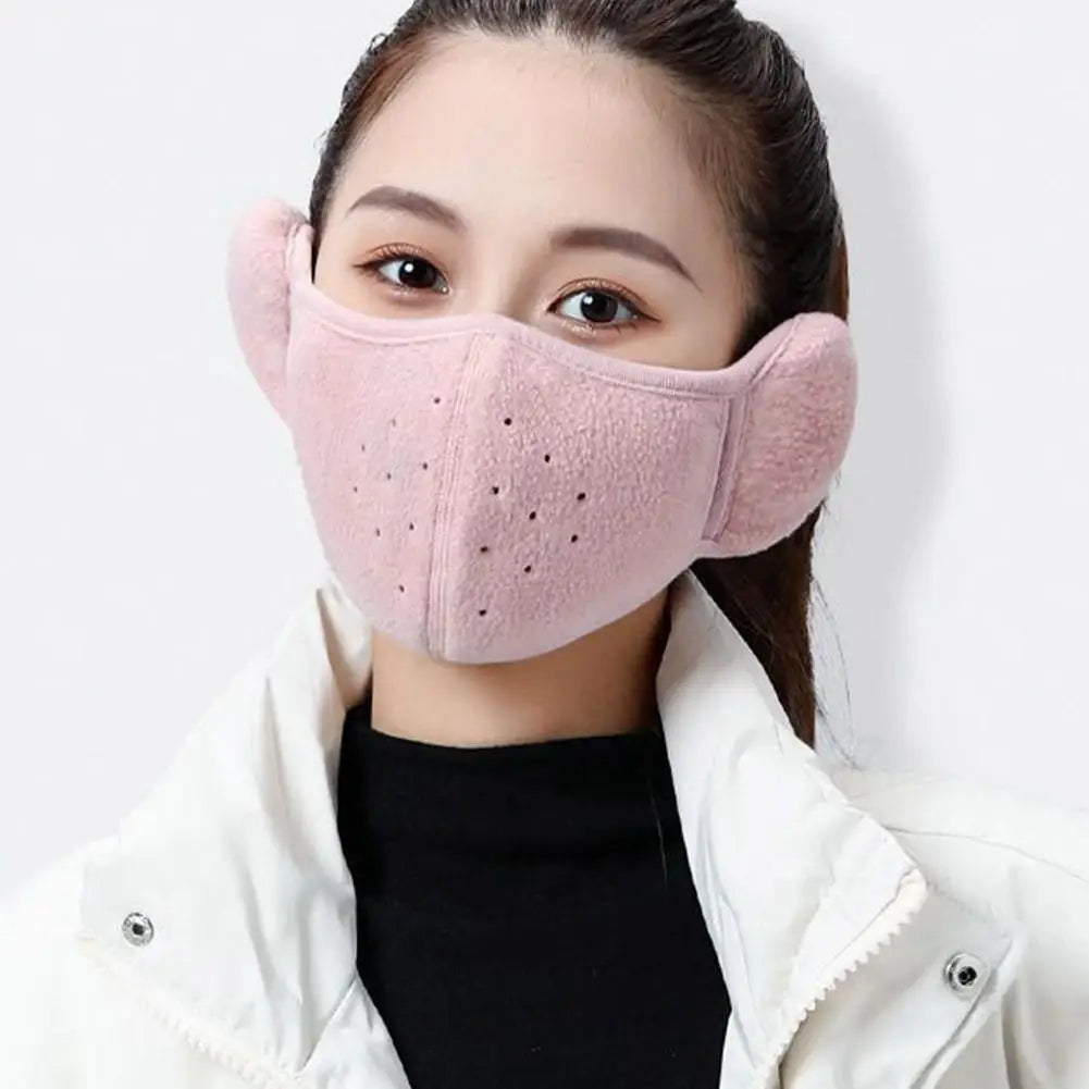 Winter Warm Face Mask With Earmuffs Motorcycle Cycling Ski Mask Women Men Hiking Riding Masks Sports Thermal Headwear Windproof