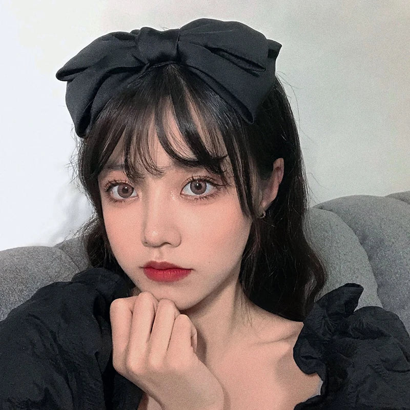 New Big Bow Bezel Headwear Women Headband Girls Vintage Bowknot Hair Bands Wide Hairband Hoop For Hair Accessories