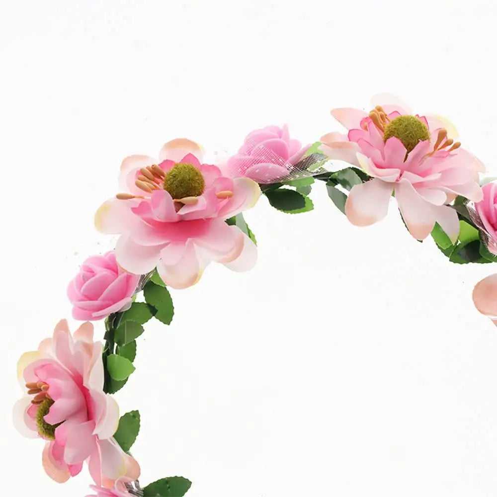 Headband Fashion Headdress New Hair Hoop Bride Wedding Floral Tiara Headband Women Headwear Flower Crowns Headband Rose Flower