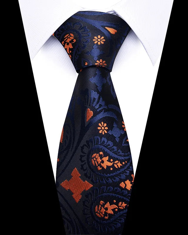 Cravates de mariage de haute qualité pour hommes, style tendance, imprimé à rayures bleues, accessoires de vêtements de bureau quotidiens, cadeau pour homme
