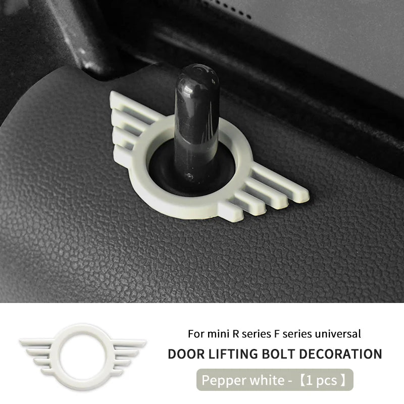 For Mini Cooper S JCW F54 F55 F56 F60 R55 R56 R60 Countryman Metal Car Door Lock Pin Wing Emblem Badge Decal