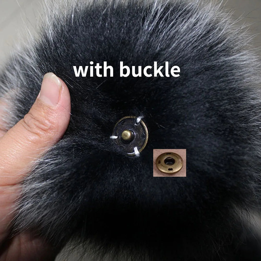 Big Size 15cm DIY Real Fox Fur Pompoms Raccoon Fur Pom Poms Balls Natural Fur Pompon For Hats Bags Shoes Scarves Accessories