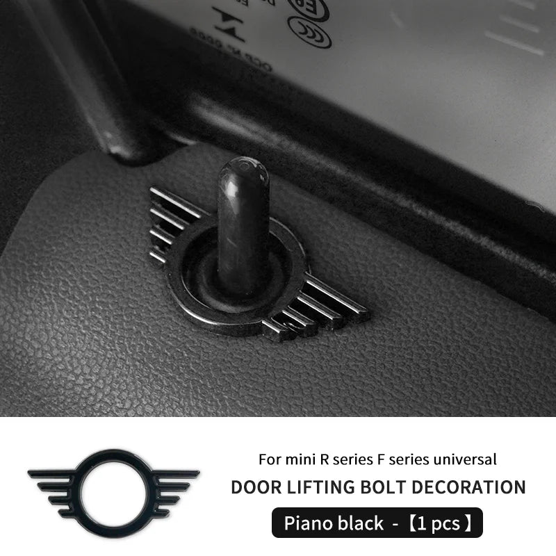 For Mini Cooper S JCW F54 F55 F56 F60 R55 R56 R60 Countryman Metal Car Door Lock Pin Wing Emblem Badge Decal