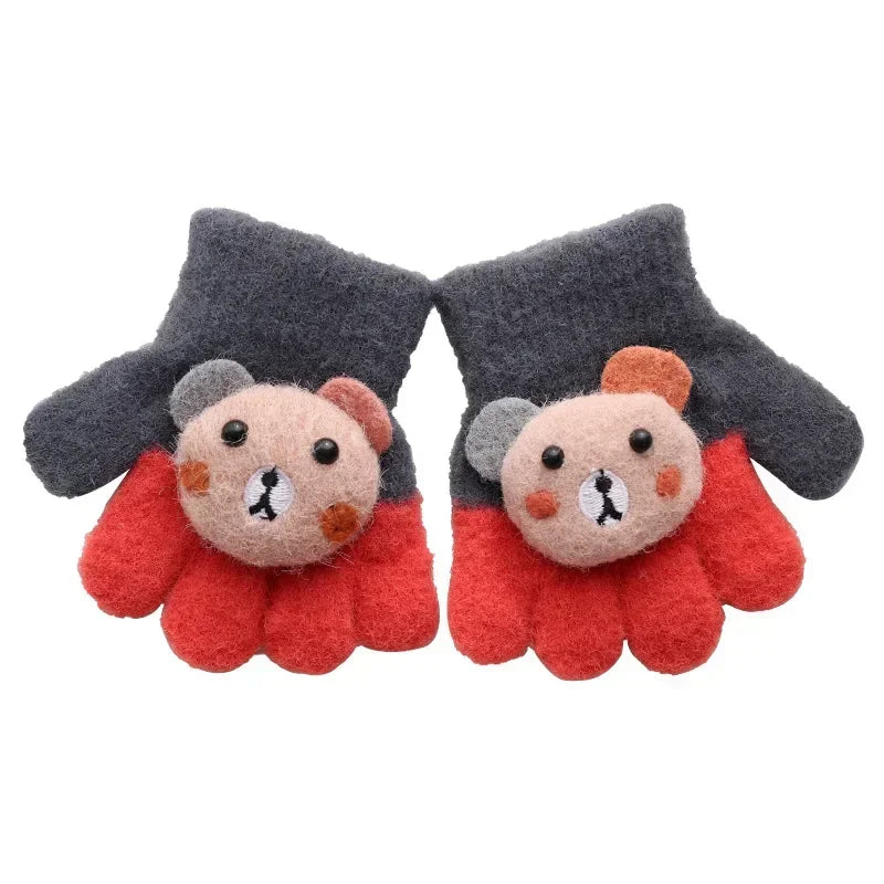 Gants tricotés chauds pour enfants de 0 à 2 ans, nouvelle collection hiver pour garçons et filles