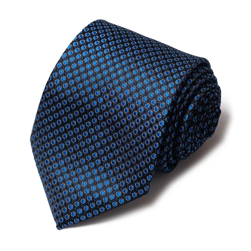 Cravates de mariage de haute qualité pour hommes, style tendance, imprimé à rayures bleues, accessoires de vêtements de bureau quotidiens, cadeau pour homme