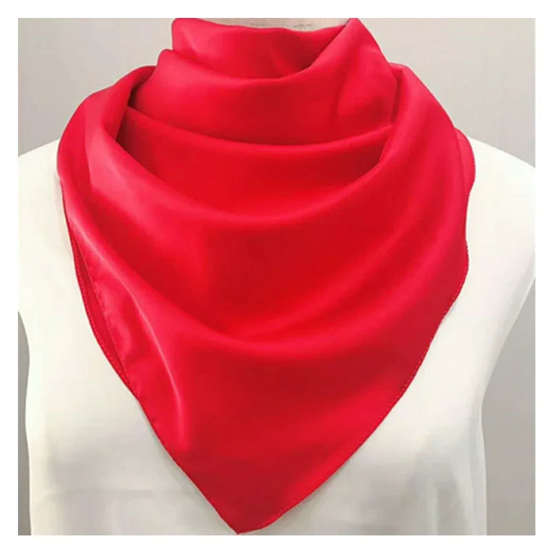 Foulard bandana en satin de soie pour femme, 70 x 70 cm, joli foulard pour le cou, vert, noir et blanc